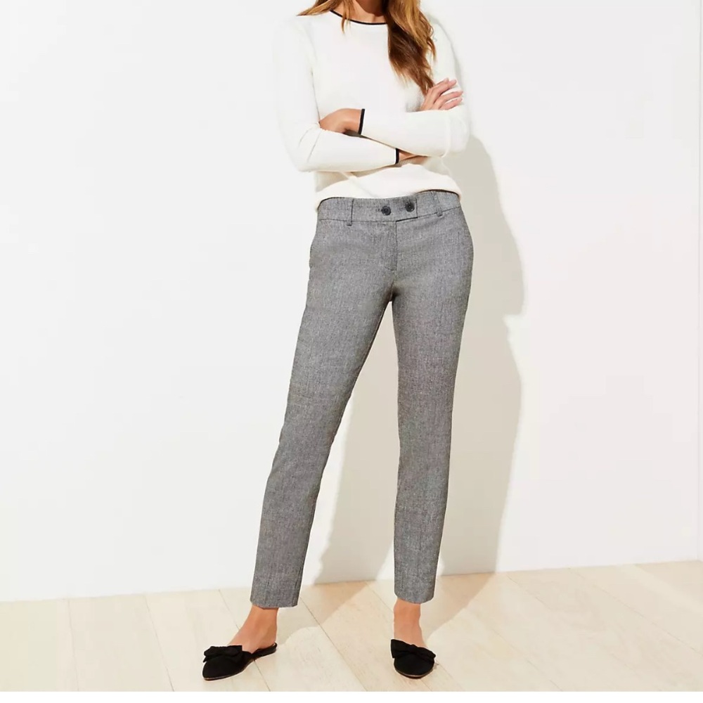 Women’s Loft Slim Pencil Pants in Grey Multi - size 6 - nwt
